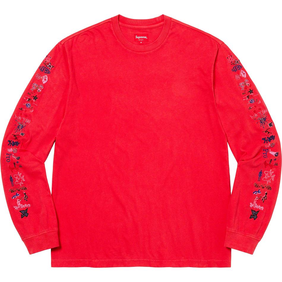 Supreme AOI Icons L/S Top Pulóverek Piros | HU314HK