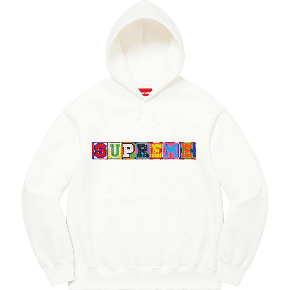 Supreme Beaded Csuklyás Pulóverek Fehér | HU272MA