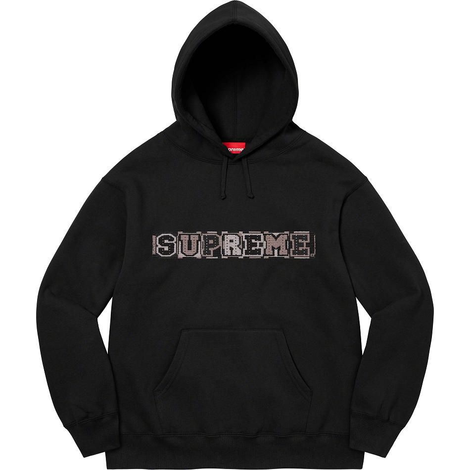 Supreme Beaded Csuklyás Pulóverek Fekete | HU275EX