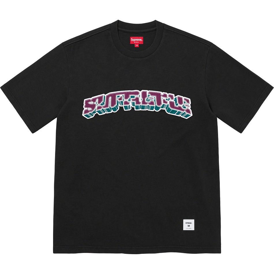 Supreme Block Arc S/S Top Pulóverek Fekete | HU330YU