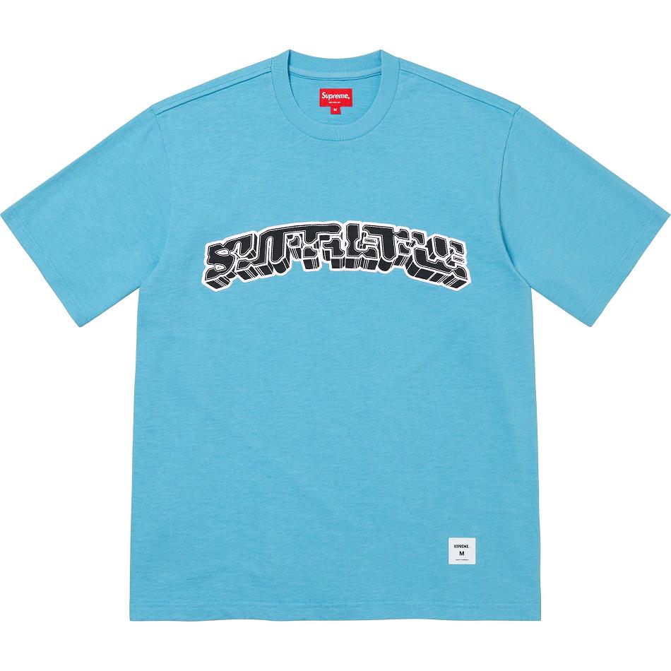 Supreme Block Arc S/S Top Pulóverek Kék | HU331UT