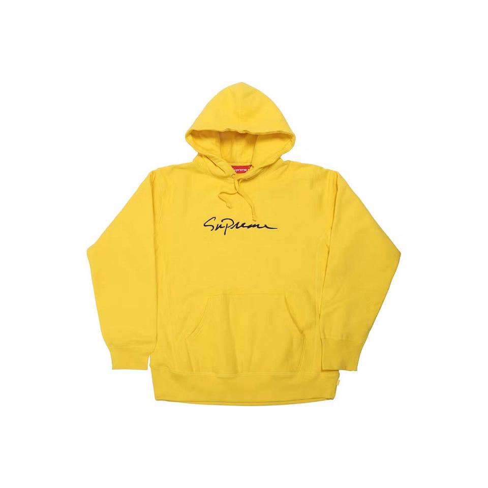 Supreme Classic Script Csuklyás Pulóverek Sárga | HU269VD