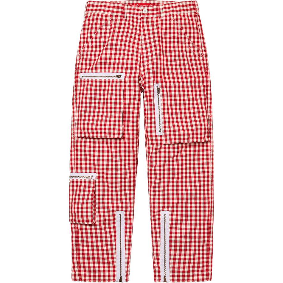 Supreme Gingham Flight Pant Nadrág Piros | HU393JJ