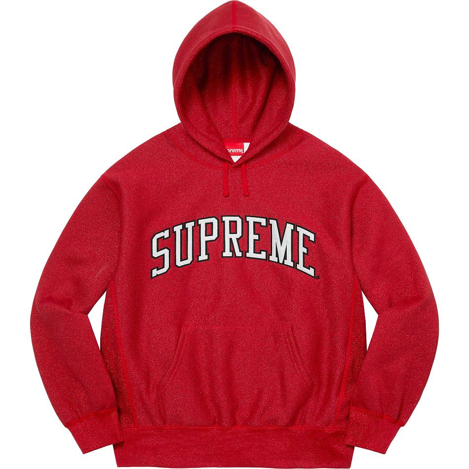 Supreme Glitter Arc Csuklyás Pulóverek Piros | HU296BC