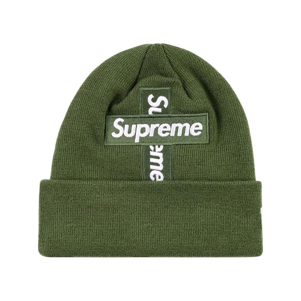 Supreme New Era Cross Box-Logo Beanie Kalap Zöld | HU109LH