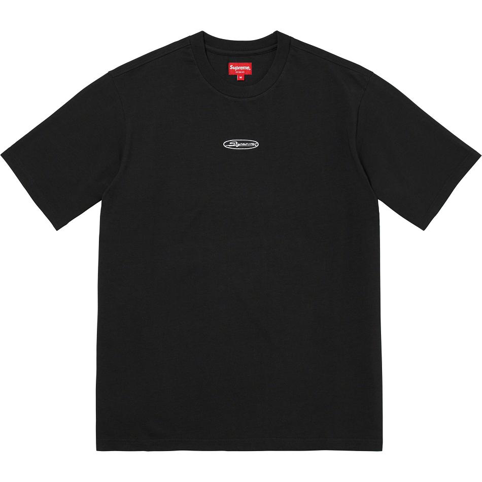 Supreme Oval Logo S/S Top Pulóverek Fekete | HU337DN