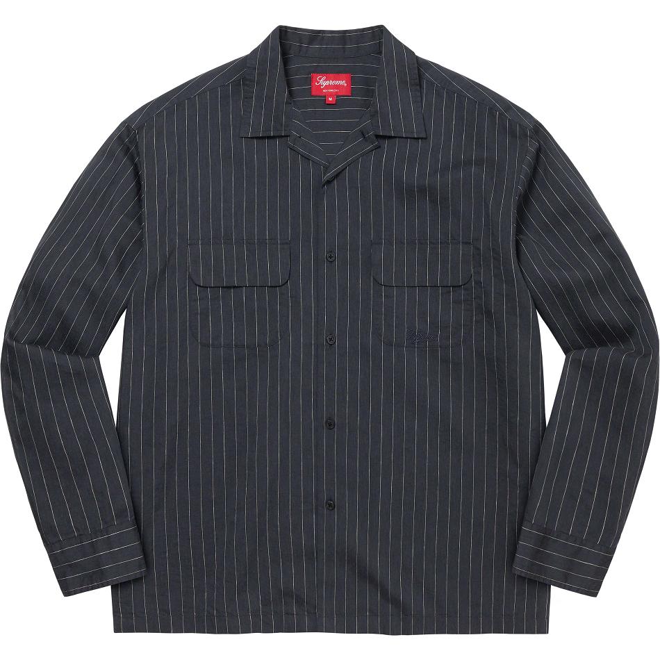 Supreme Pinstripe Linen Ingek Sötétkék | HU372CE