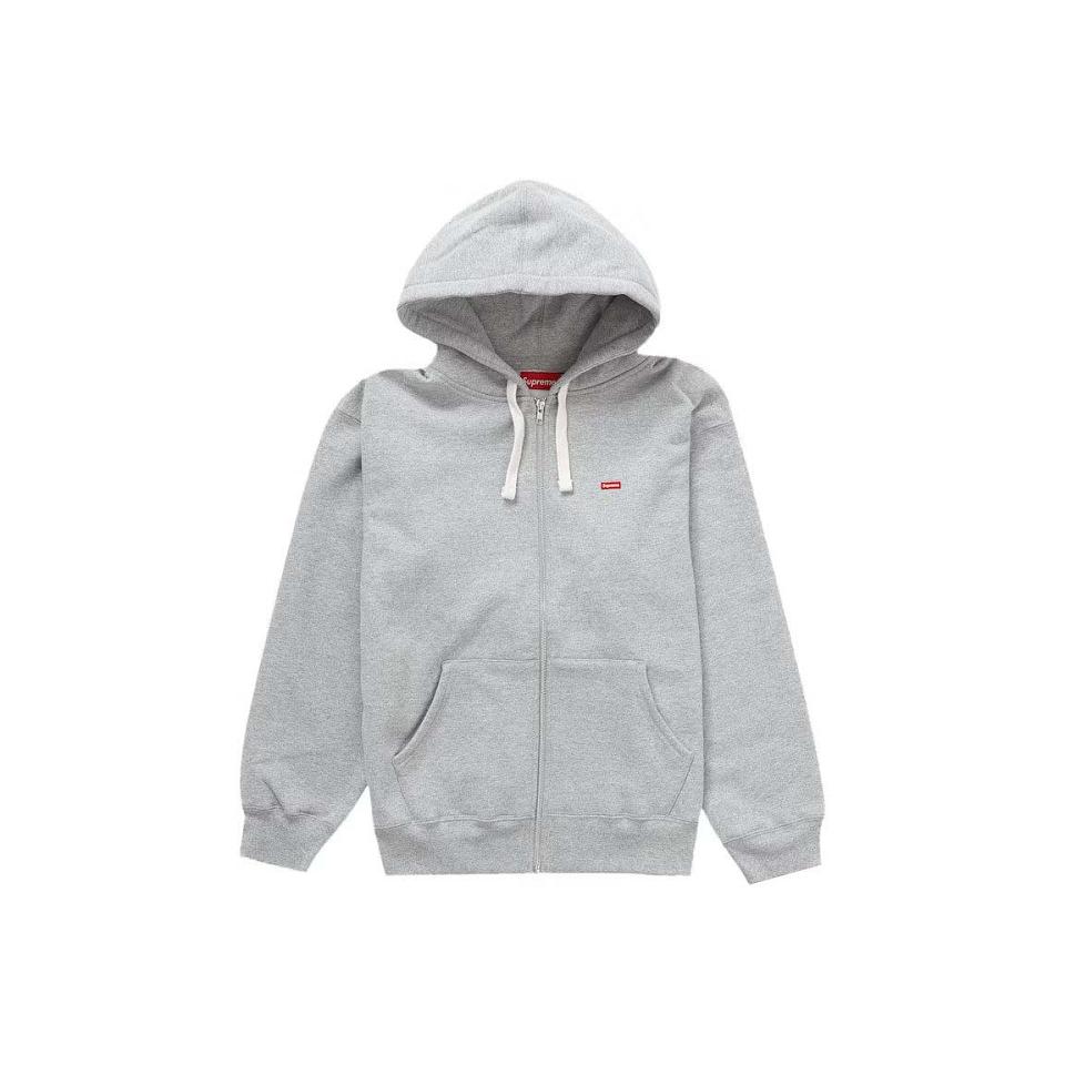 Supreme Small Box Drawcord Zip Up Csuklyás Pulóverek Szürke | HU259DN