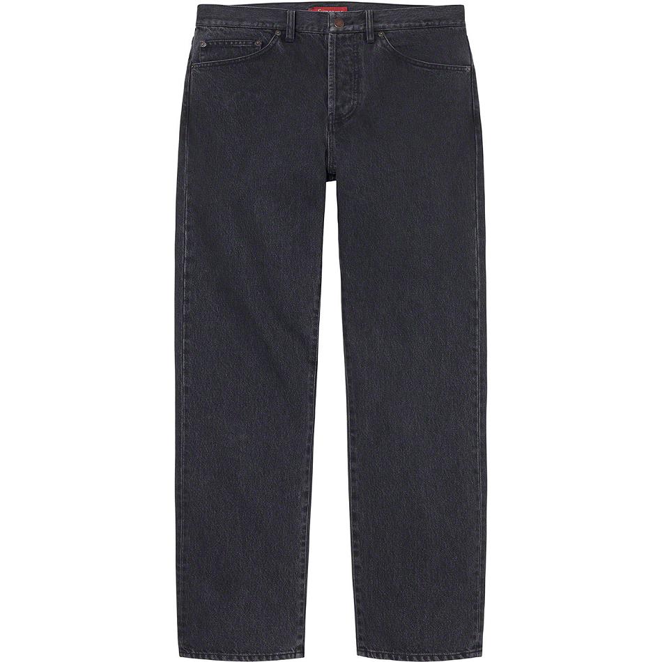 Supreme Stone Washed Black Slim Jean Nadrág Fekete | HU434YU