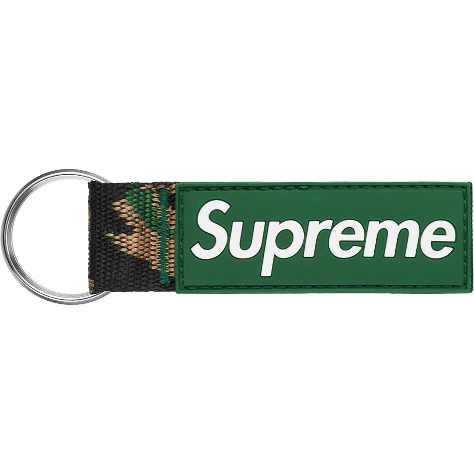 Supreme Webbing Keychain Kiegészítők Zöld | HU184HK