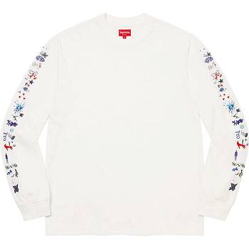 Supreme AOI Icons L/S Top Pulóverek Fehér | HU315JJ