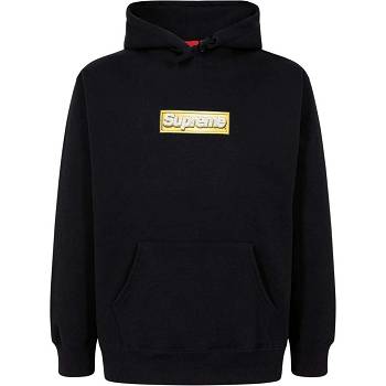 Supreme Bling Box Logo Kapucnis Pulóver Fekete | HU489OR