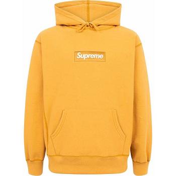 Supreme Box Logo Kapucnis Pulóver Sárga | HU488IS