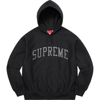 Supreme Glitter Arc Csuklyás Pulóverek Fekete | HU298MA