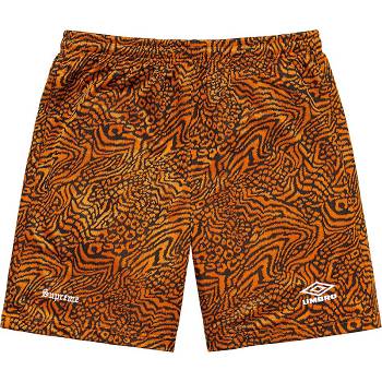 Supreme Jacquard Animal Print Soccer Rövidnadrág Narancssárga | HU359OR