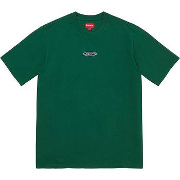 Supreme Oval Logo S/S Top Pulóverek Zöld | HU336SO