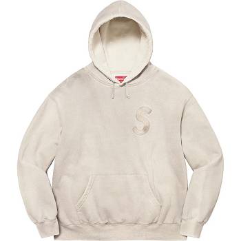 Supreme Overdyed S Logo Csuklyás Pulóverek Fehér | HU279UT