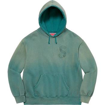 Supreme Overdyed S Logo Csuklyás Pulóverek Sötétkék | HU280IS