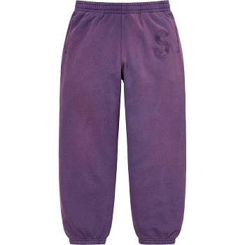 Supreme Overdyed S Logo Sweatpant Nadrág Lila | HU401NB