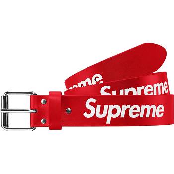 Supreme Repeat Bőr Belt Öv Piros | HU163XF