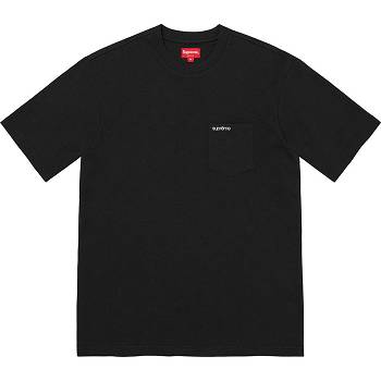 Supreme S/S Pocket Tee Pulóverek Fekete | HU320CE