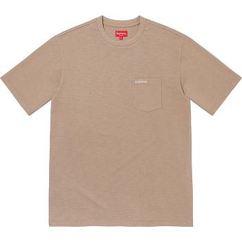 Supreme S/S Pocket Tee Pulóverek Khaki | HU317LH