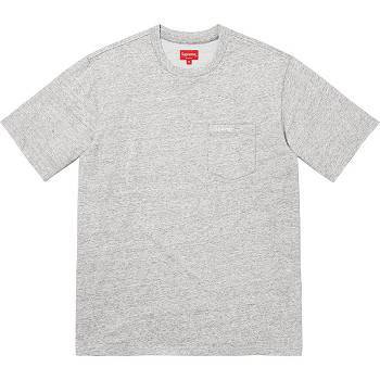 Supreme S/S Pocket Tee Pulóverek Szürke | HU319XF