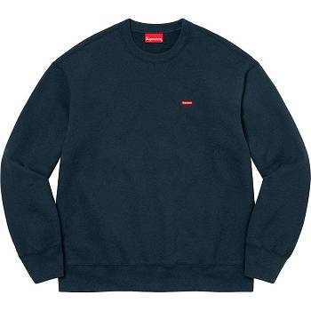 Supreme Small Box Crewneck Pulóverek Sötétkék | HU284SO