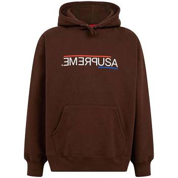 Supreme USA Kapucnis Pulóver Barna | HU462IS