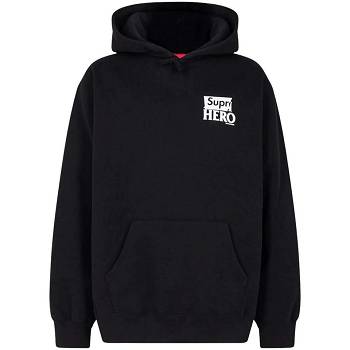 Supreme X Antihero Kapucnis Pulóver Fekete | HU459TV